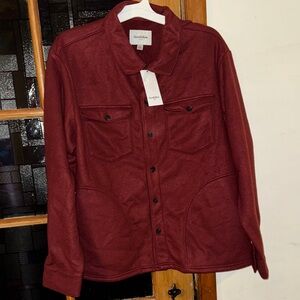 Goodfellow & Co Deep Red Button-Up Jacket